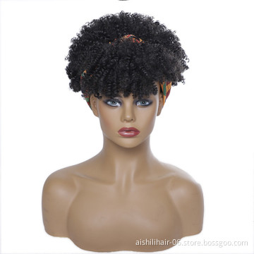 Aishili factory custom non slip wig headband kinly curly headband wig for black women
